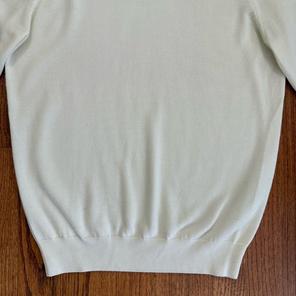SuitSupply Off White Merino Crewneck Sweater size M - Picture 9 of 16